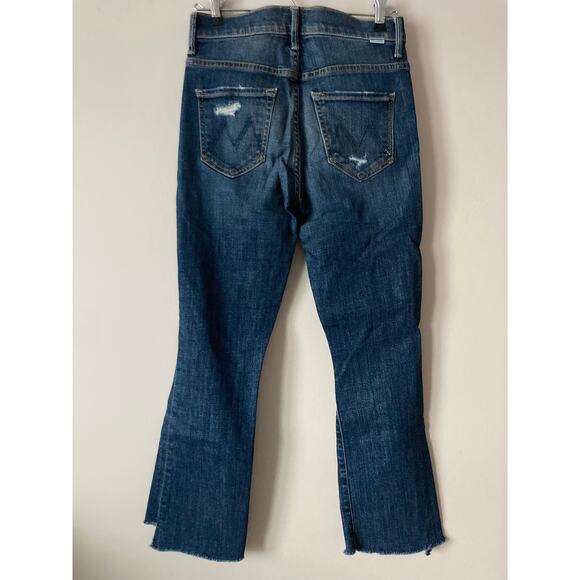 MOTHER Denim The Insider Crop Step Fray Jeans 25 Wicked Wildflower - Picture 6 of 9